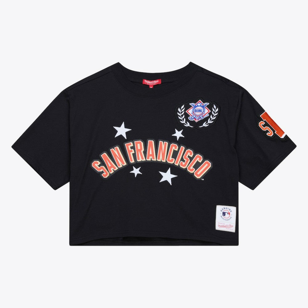 San Francisco Giants Mitchell & Ness Women's Pep Rally Cropped Boxy T-Shirt | MLB Sale
