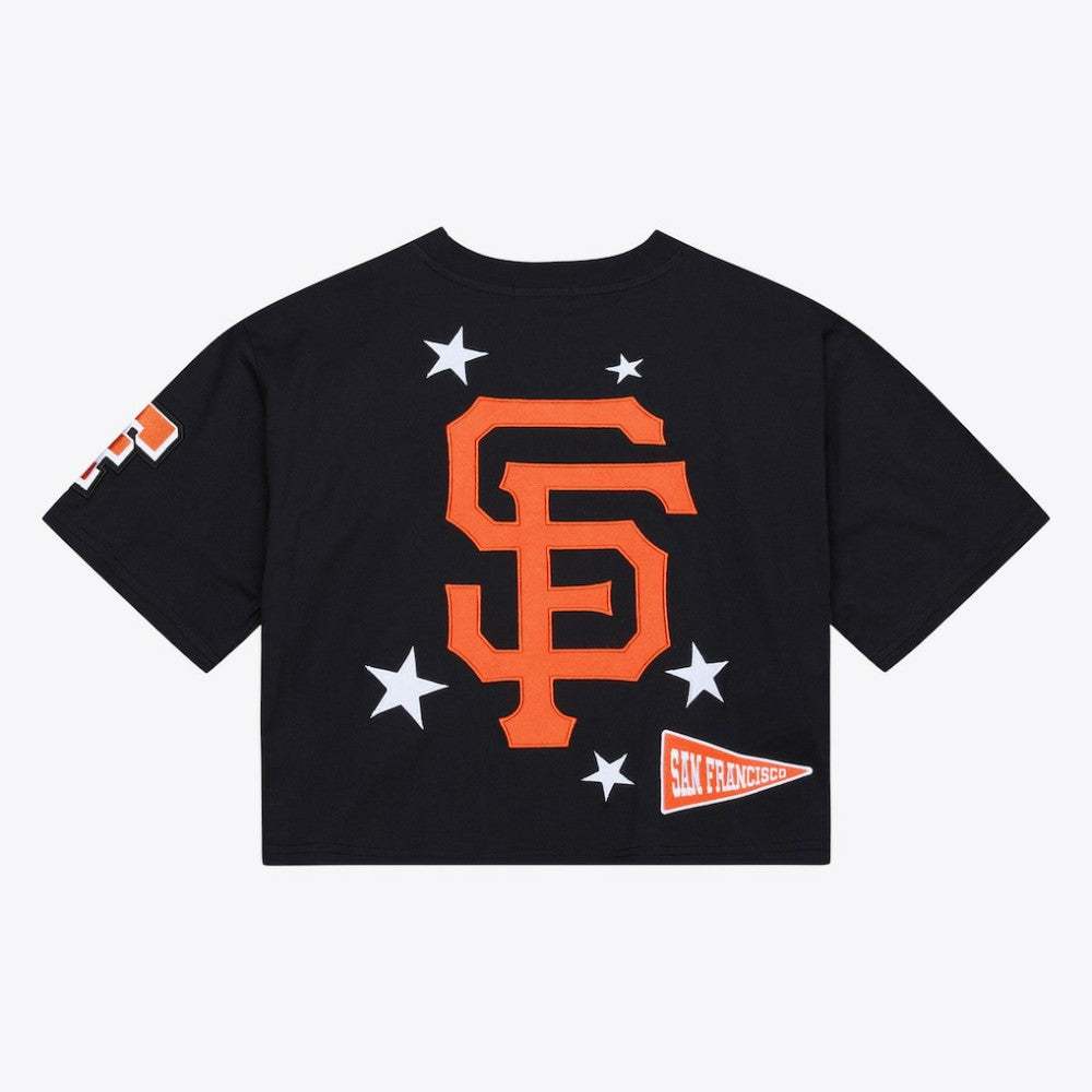 San Francisco Giants Mitchell & Ness Women's Pep Rally Cropped Boxy T-Shirt | MLB Sale