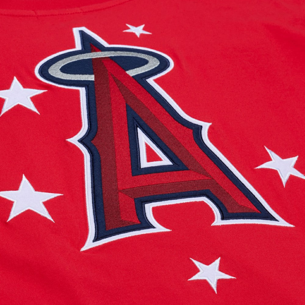 Los Angeles Angels Mitchell & Ness Women's Pep Rally Cropped Boxy T-Shirt | MLB New