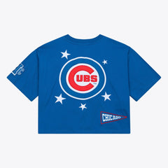 Chicago Cubs Mitchell & Ness Women's Pep Rally Cropped Boxy T-Shirt | MLB Shop