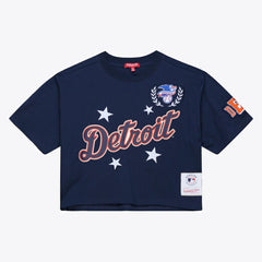 Detroit Tigers Mitchell & Ness Women's Pep Rally Cropped Boxy T-Shirt | MLB Shop