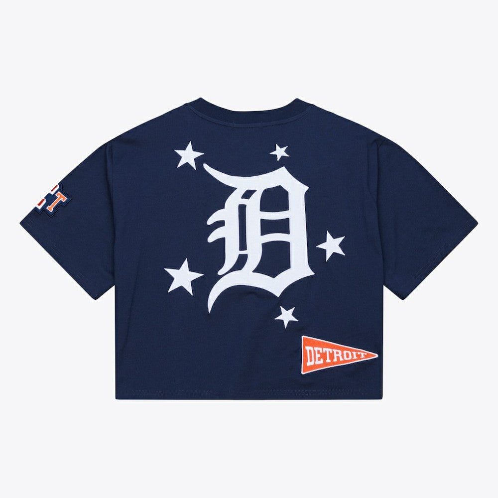 Detroit Tigers Mitchell & Ness Women's Pep Rally Cropped Boxy T-Shirt | MLB Shop