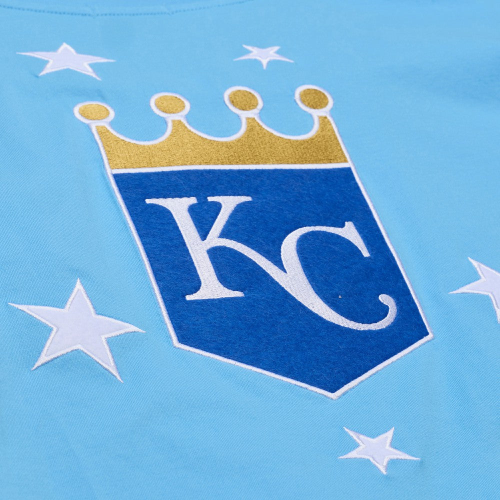 Kansas City Royals Mitchell & Ness Women's Pep Rally Cropped Boxy T-Shirt | MLB New