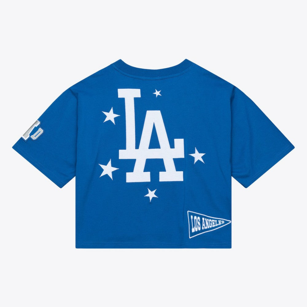 Los Angeles Dodgers Mitchell & Ness Women's Pep Rally Cropped Boxy T-Shirt | MLB New