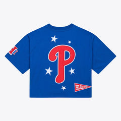 Philadelphia Phillies Mitchell & Ness Women's Pep Rally Cropped Boxy T-Shirt | MLB New