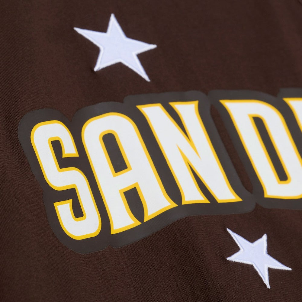 San Diego Padres Mitchell & Ness Women's Pep Rally Cropped Boxy T-Shirt | MLB Sale