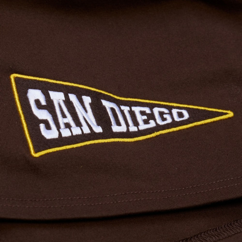 San Diego Padres Mitchell & Ness Women's Pep Rally Cropped Boxy T-Shirt | MLB Sale