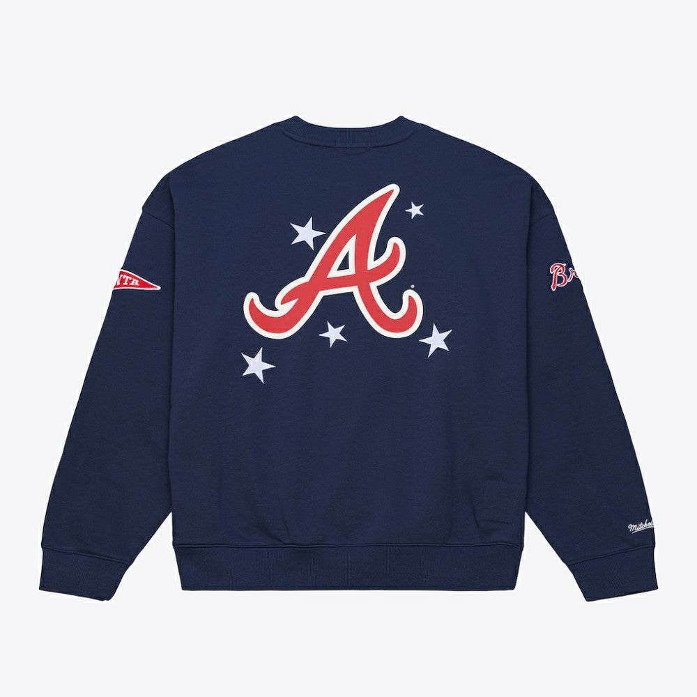 Atlanta Braves Mitchell & Ness Women's Pep Rally Sweatshirt | MLB New
