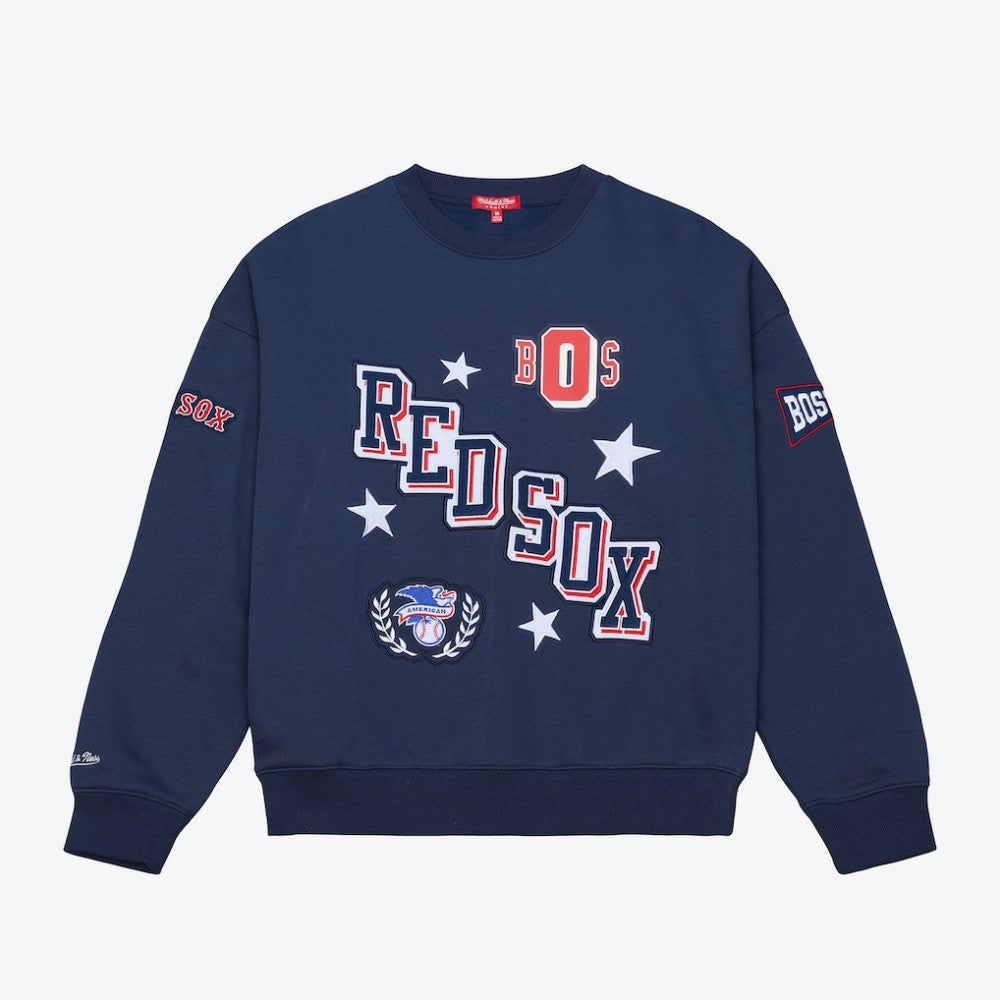 Boston Red Sox Mitchell & Ness Women's Pep Rally Sweatshirt | MLB Sale