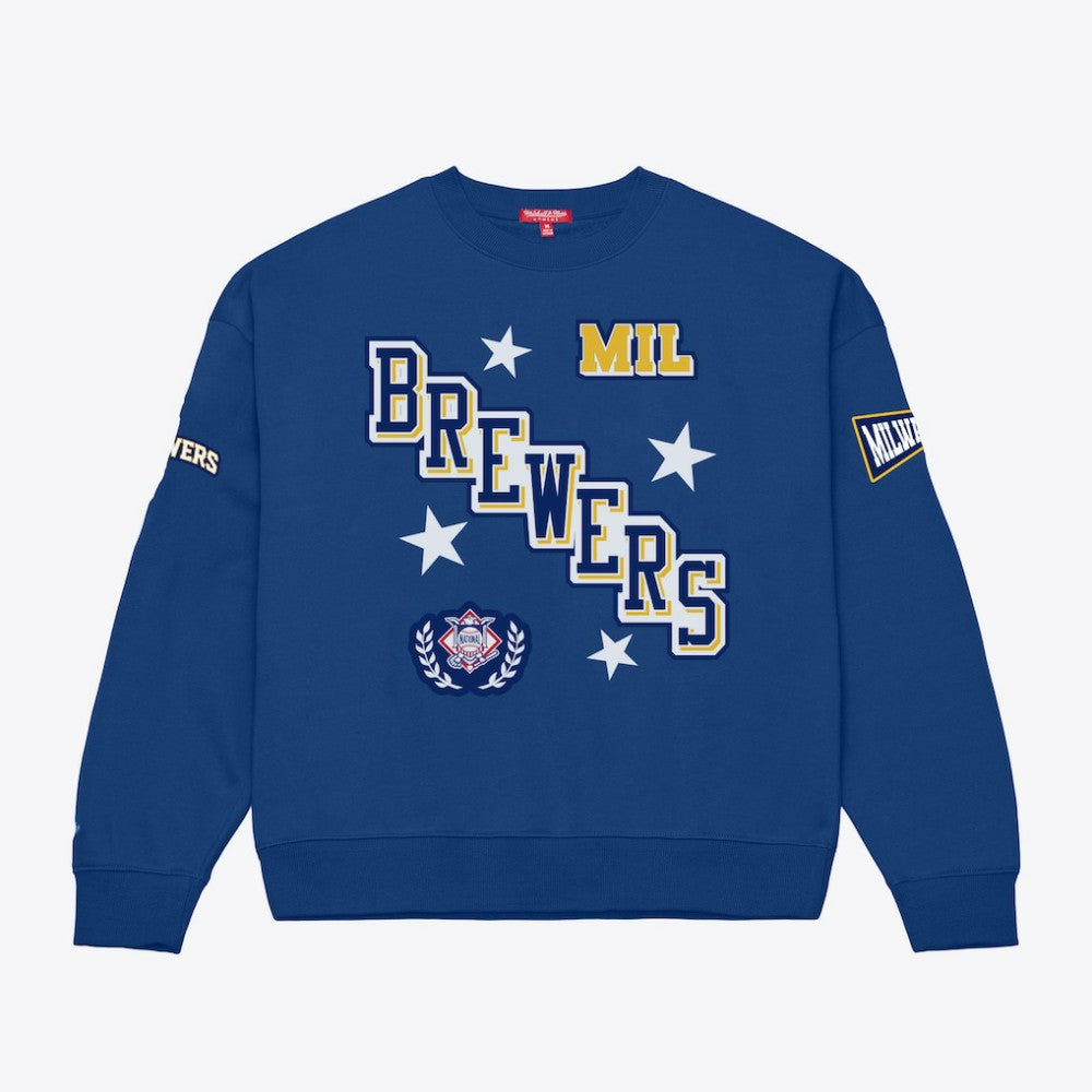 Milwaukee Brewers Mitchell & Ness Women's Pep Rally Sweatshirt | MLB Near me