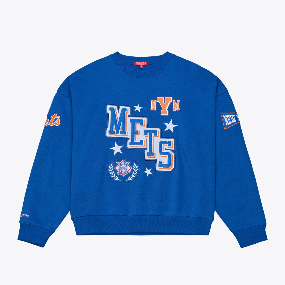 New York Mets Mitchell & Ness Women's Pep Rally Sweatshirt | MLB Outlet