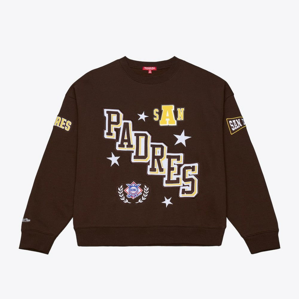 San Diego Padres Mitchell & Ness Women's Pep Rally Sweatshirt | MLB Discount