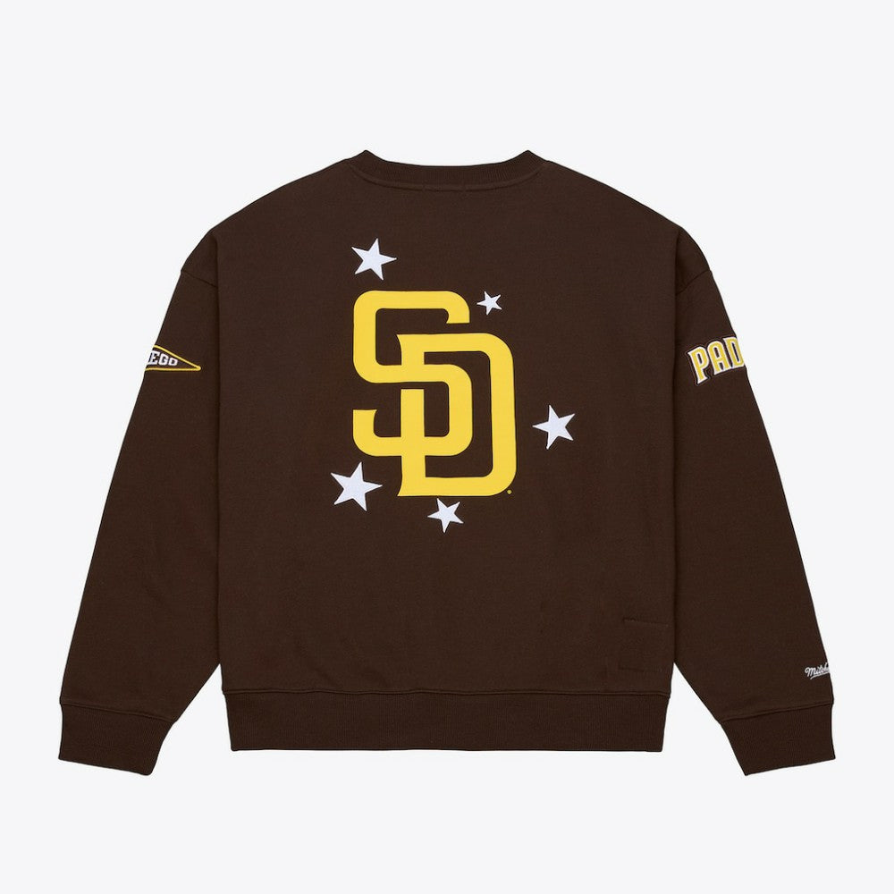 San Diego Padres Mitchell & Ness Women's Pep Rally Sweatshirt | MLB Discount