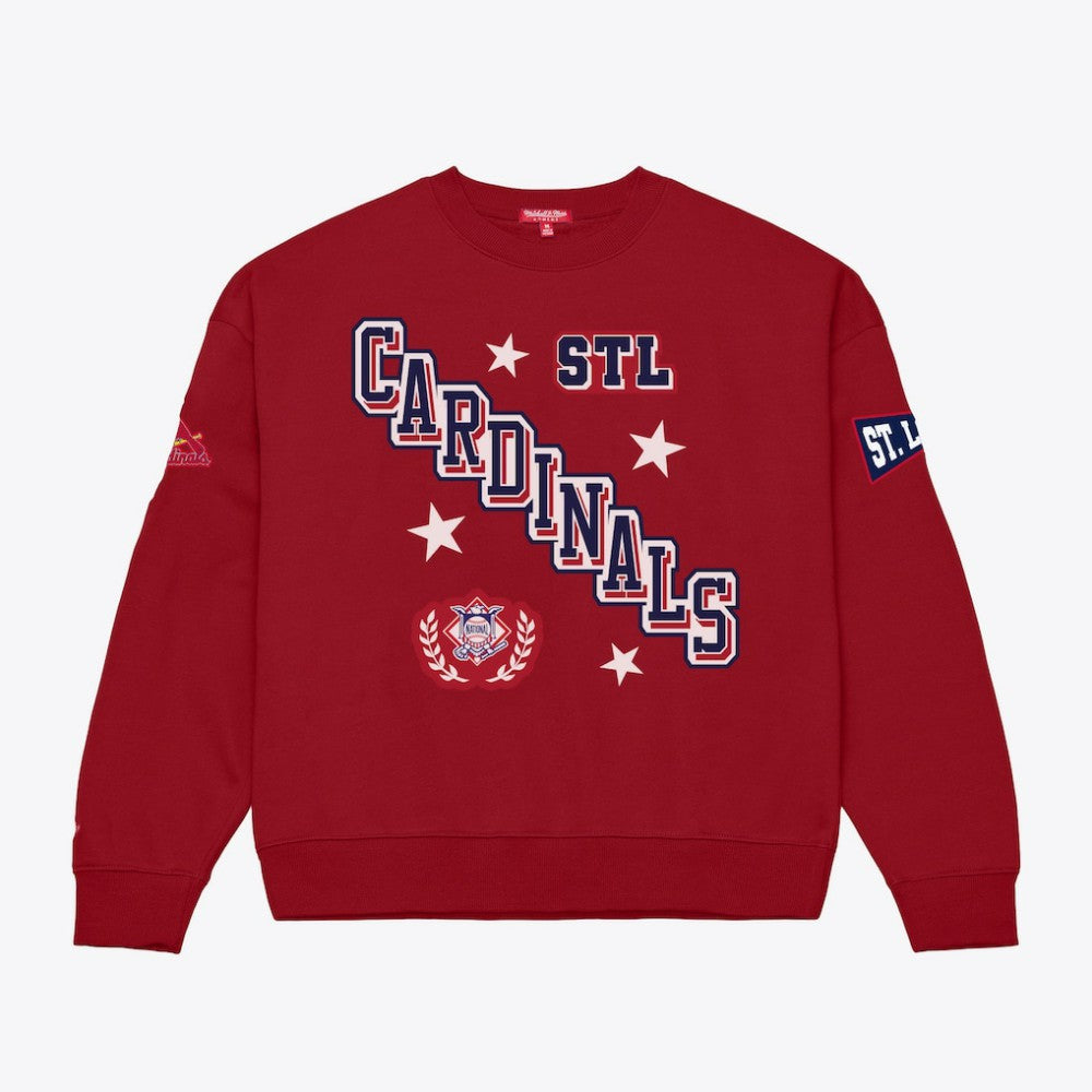 St. Louis Cardinals Mitchell & Ness Women's Pep Rally Sweatshirt | MLB For sale