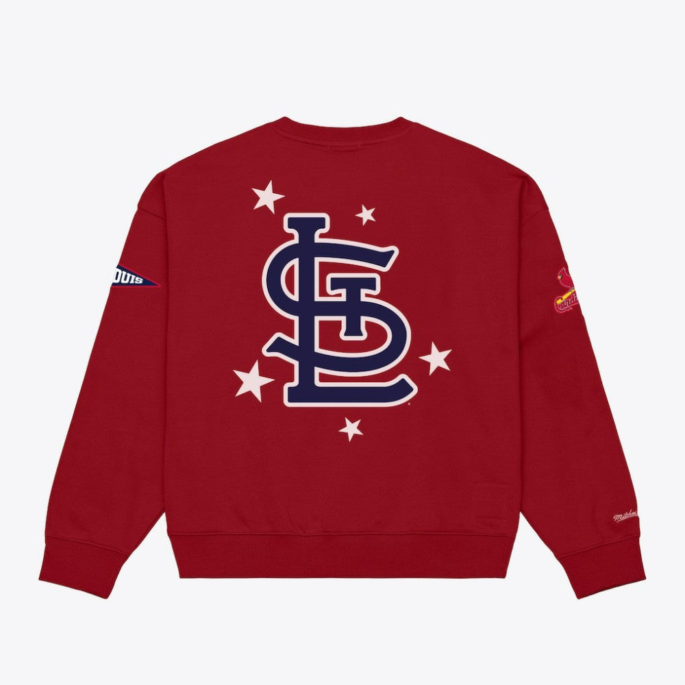 St. Louis Cardinals Mitchell & Ness Women's Pep Rally Sweatshirt | MLB For sale