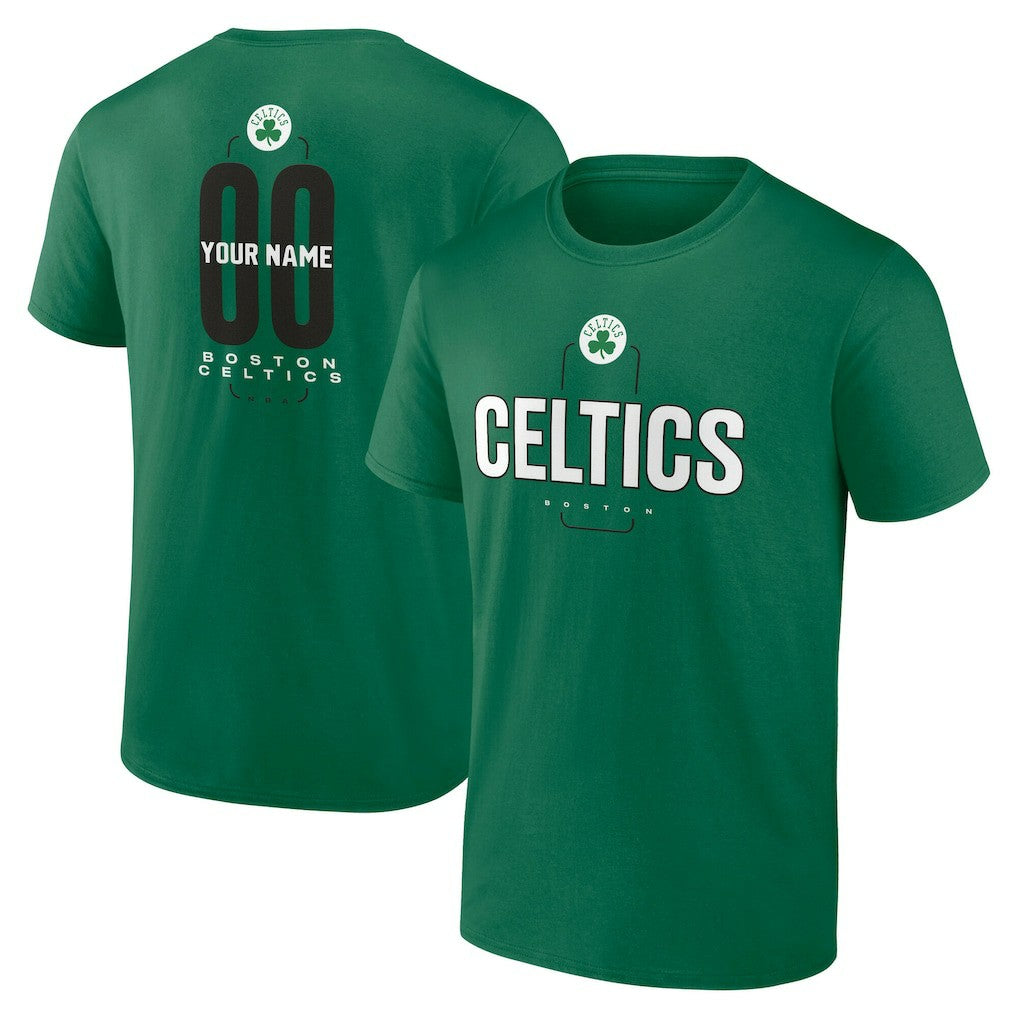 Boston Celtics Center Court Name & Number Custom T-Shirt Discount