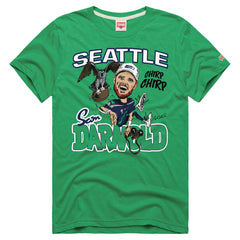 Seattle Seahawks  Sam Darnold  Homage Unisex Caricature Player Graphic Tri-Blend T-Shirt