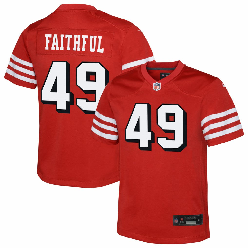 San Francisco 49ers Nike The Faithful  Youth Alternate 2 Game Jersey