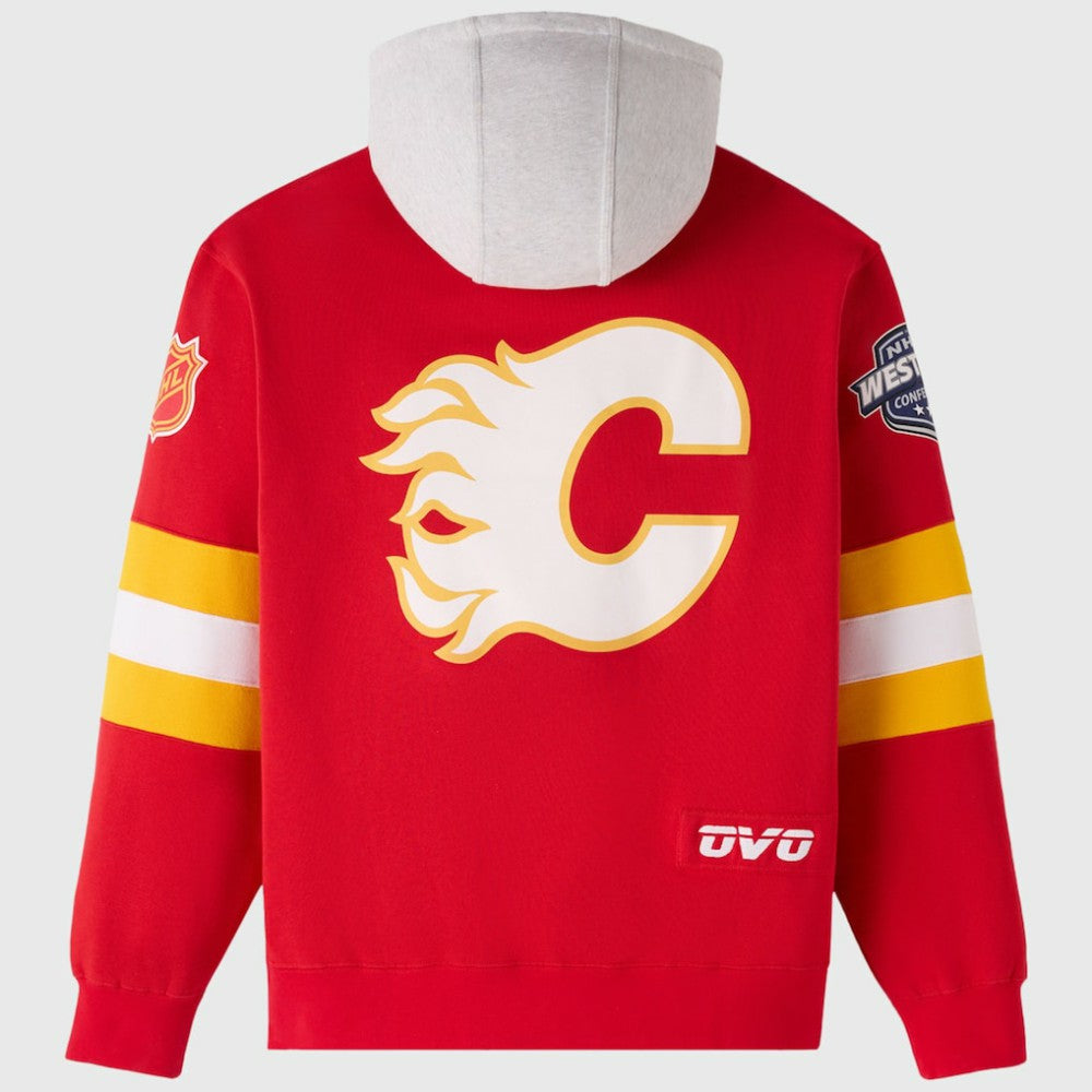 Calgary Flames OVO x NHL Fleece Hoodie For Sale