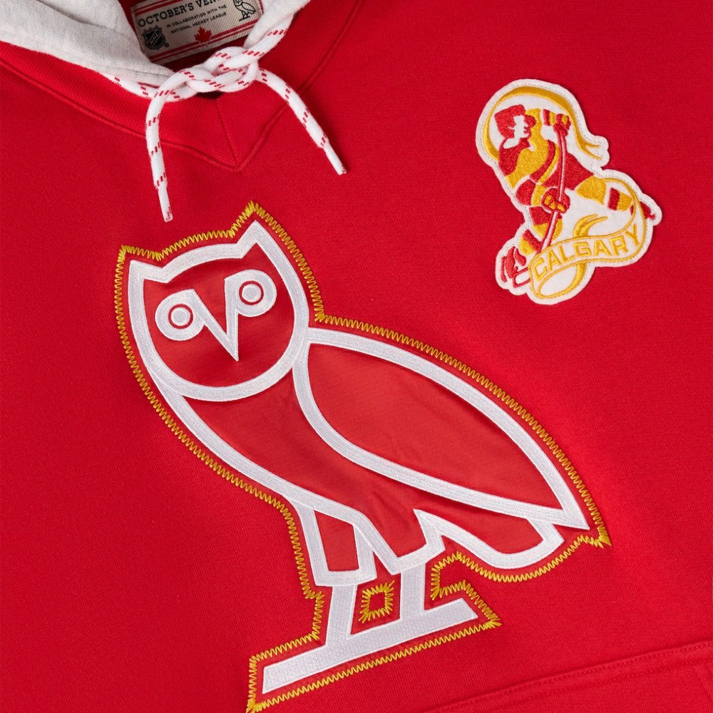 Calgary Flames OVO x NHL Fleece Hoodie For Sale