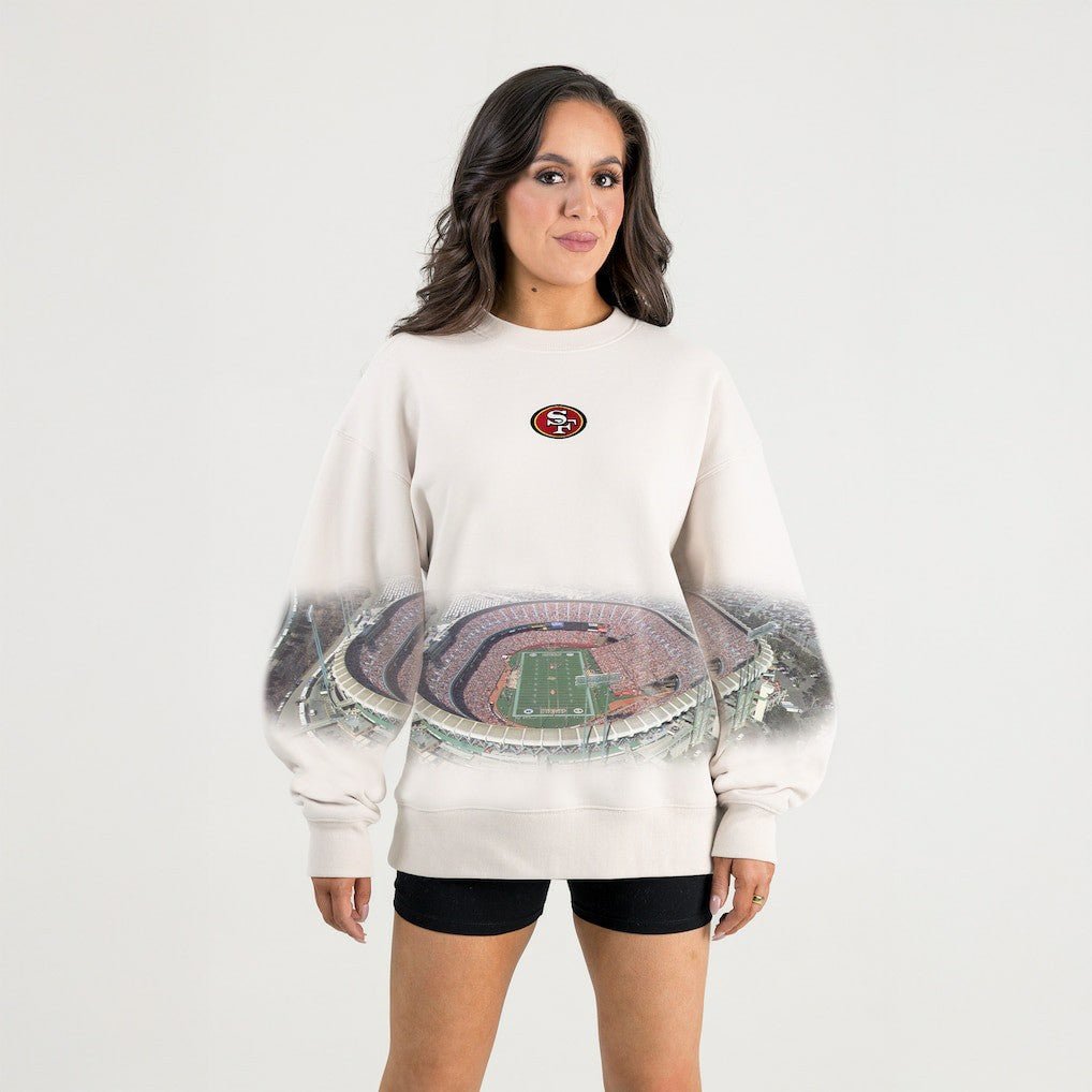 San Francisco 49ers  Gameday Couture Women's Power Move Stadium Premium Drop Shoulder Sweatshirt