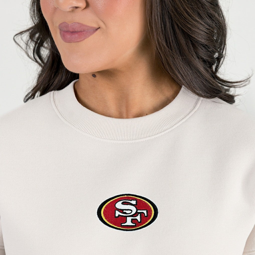 San Francisco 49ers  Gameday Couture Women's Power Move Stadium Premium Drop Shoulder Sweatshirt