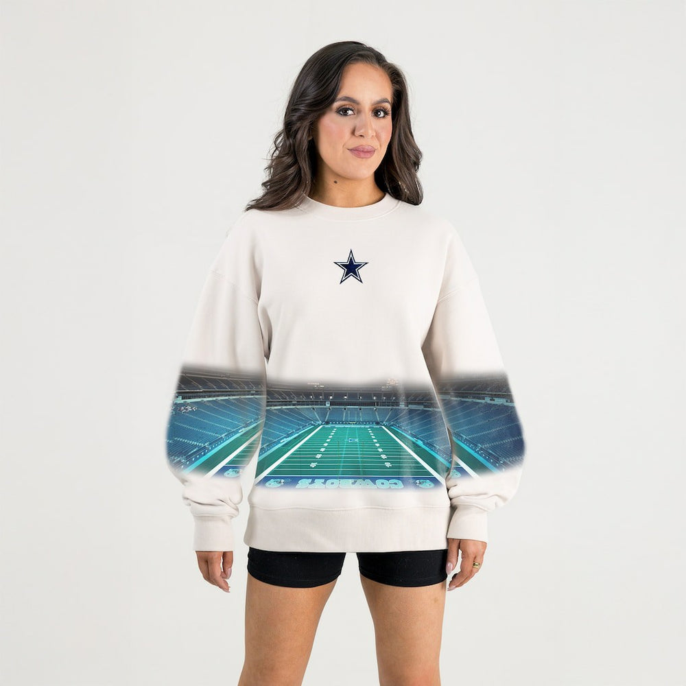 Dallas Cowboys  Gameday Couture Women's Power Move Stadium Premium Drop Shoulder Sweatshirt