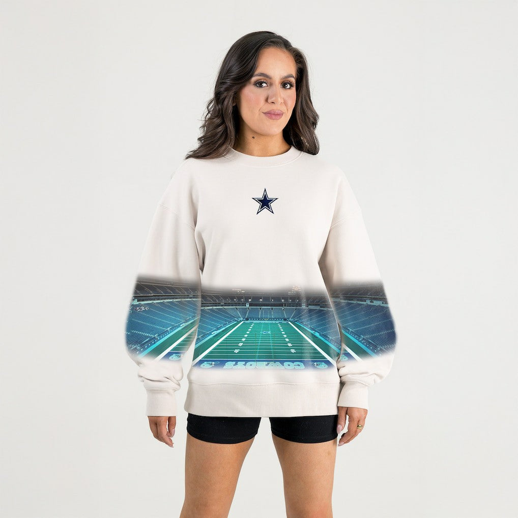 Dallas Cowboys  Gameday Couture Women's Power Move Stadium Premium Drop Shoulder Sweatshirt