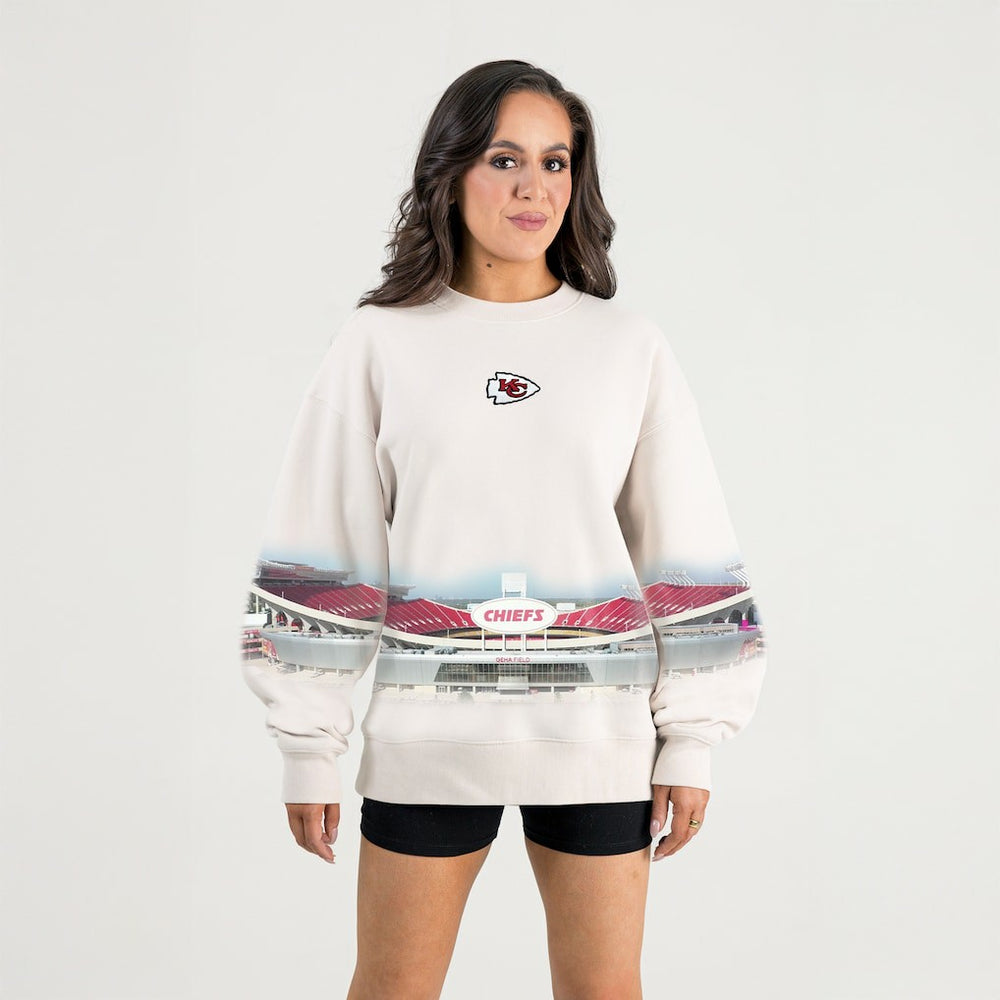 Kansas City Chiefs  Gameday Couture Women's Power Move Stadium Premium Drop Shoulder Sweatshirt