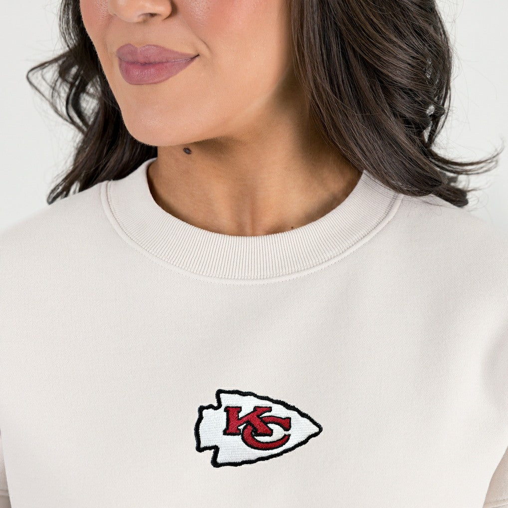 Kansas City Chiefs  Gameday Couture Women's Power Move Stadium Premium Drop Shoulder Sweatshirt