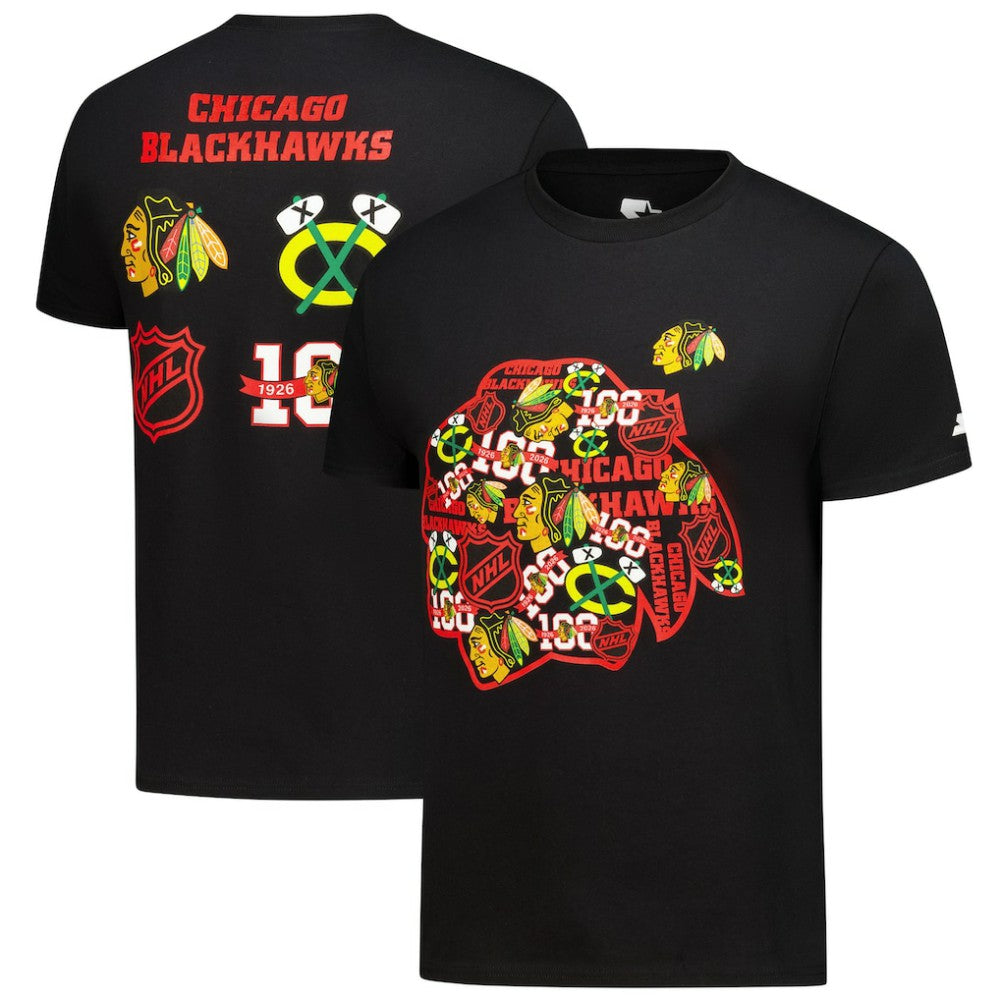 Chicago Blackhawks Starter Logo Collage T-Shirt Sale