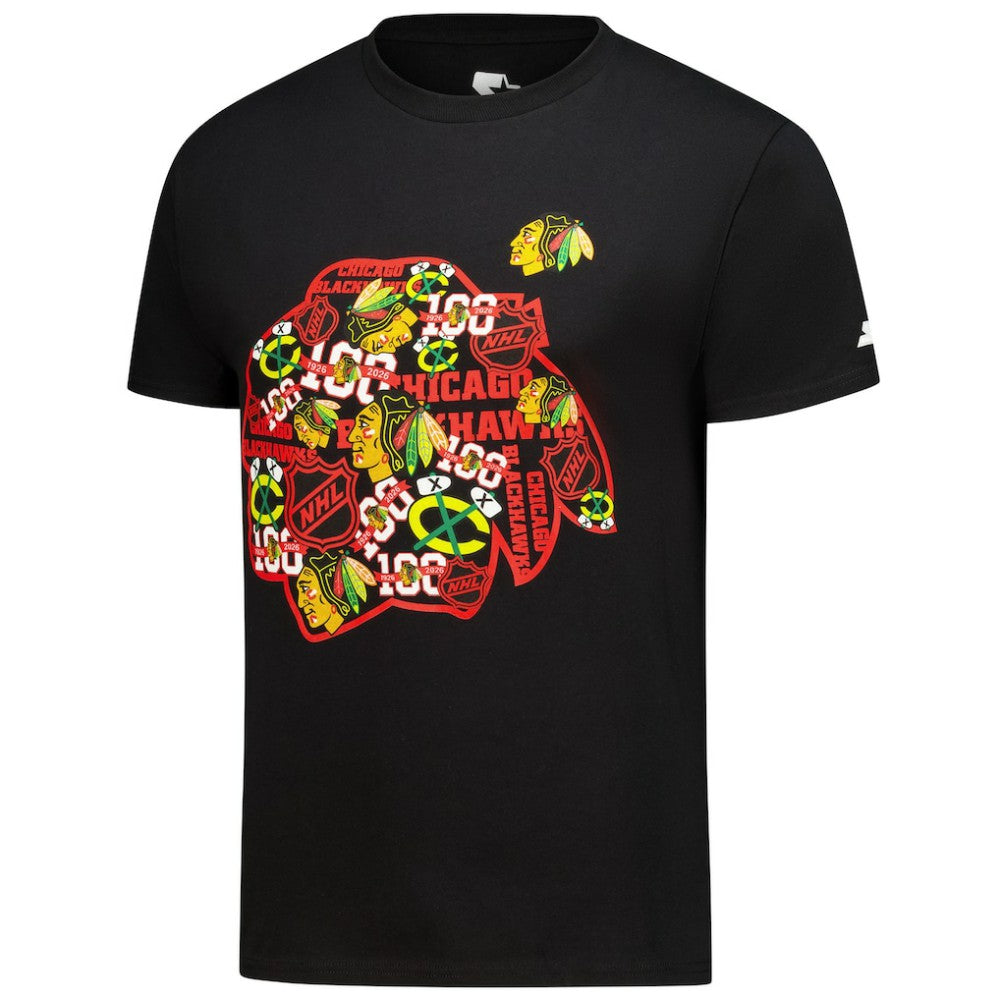 Chicago Blackhawks Starter Logo Collage T-Shirt Sale