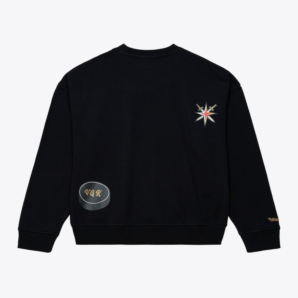 Vegas Golden Knights Mitchell & Ness Women's Crewneck Sweatshirt For Sale