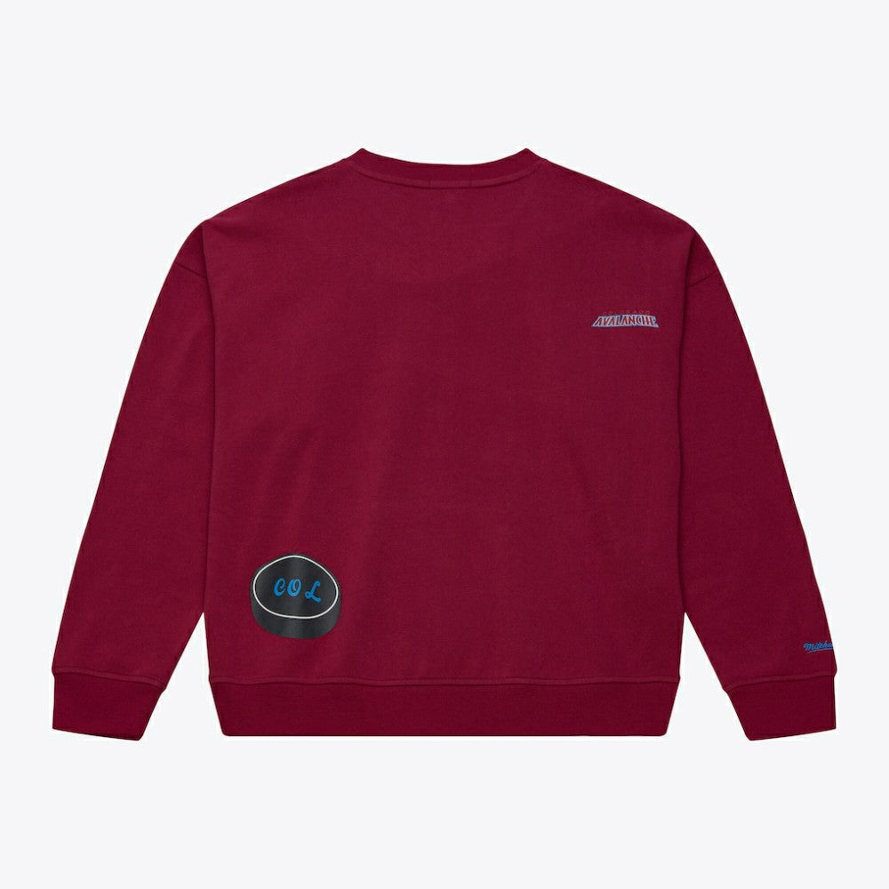 Colorado Avalanche Mitchell & Ness Women's Crewneck Sweatshirt Outlet