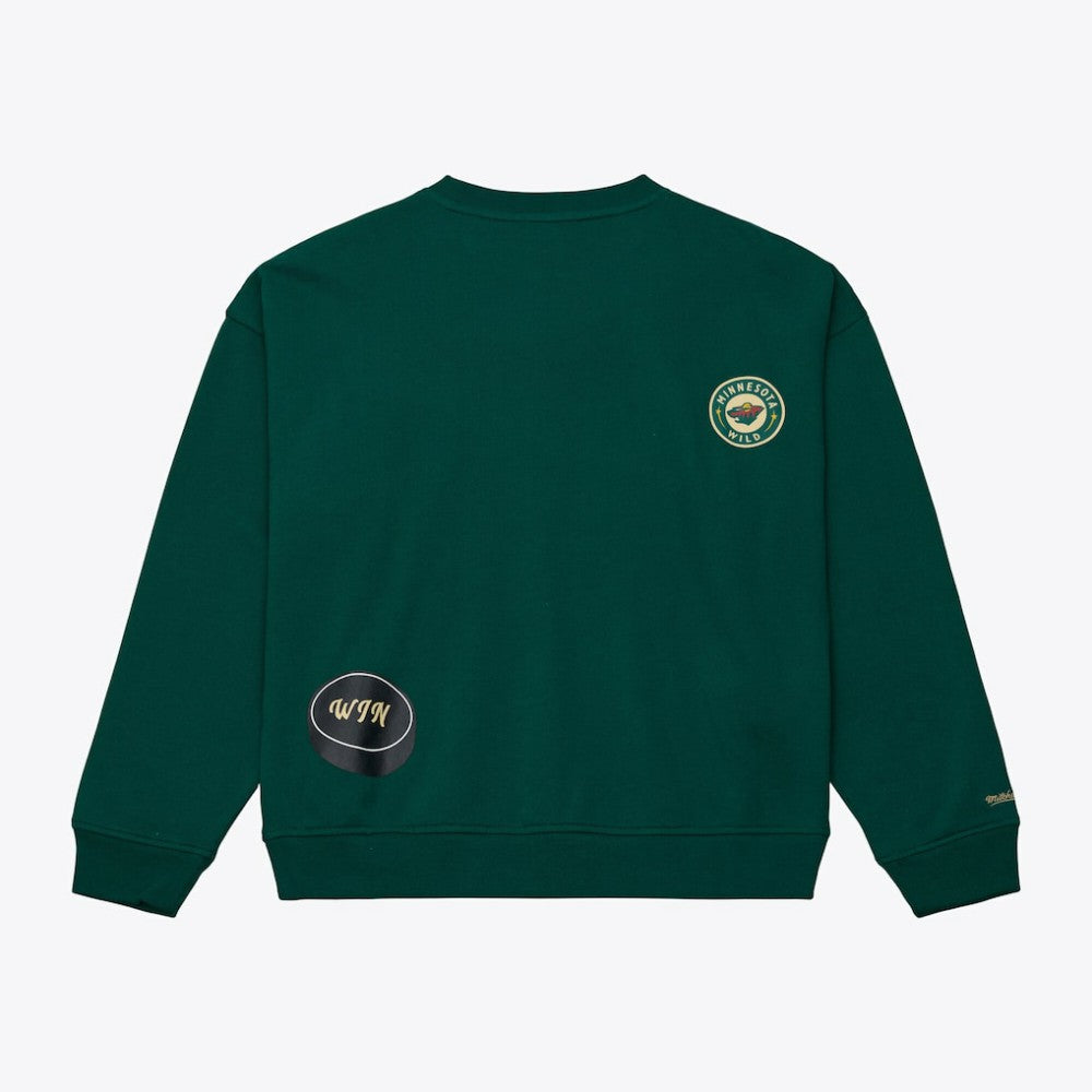 Minnesota Wild Mitchell & Ness Women's Crewneck Sweatshirt Sale