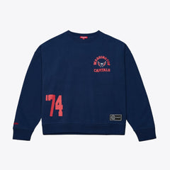 Washington Capitals Mitchell & Ness Women's Crewneck Sweatshirt Discount