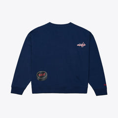 Washington Capitals Mitchell & Ness Women's Crewneck Sweatshirt Discount