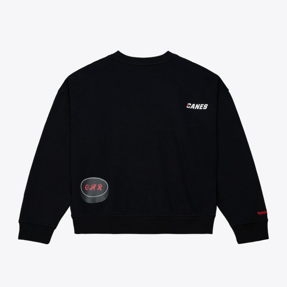 Carolina Hurricanes Mitchell & Ness Women's Crewneck Sweatshirt On Sale