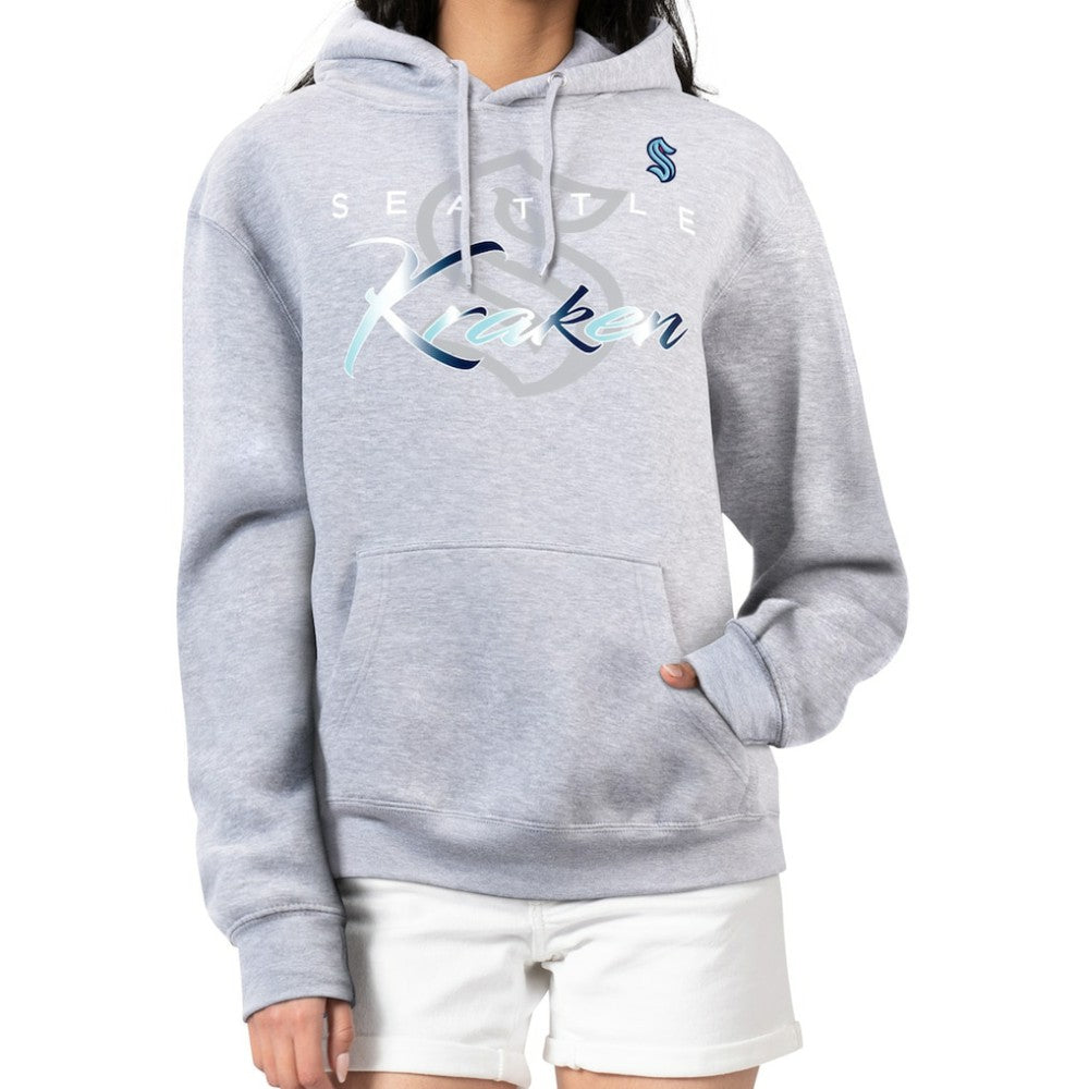 Seattle Kraken G-III 4Her by Carl Banks Women's Shadow Logo Fleece Hoodie On Sale