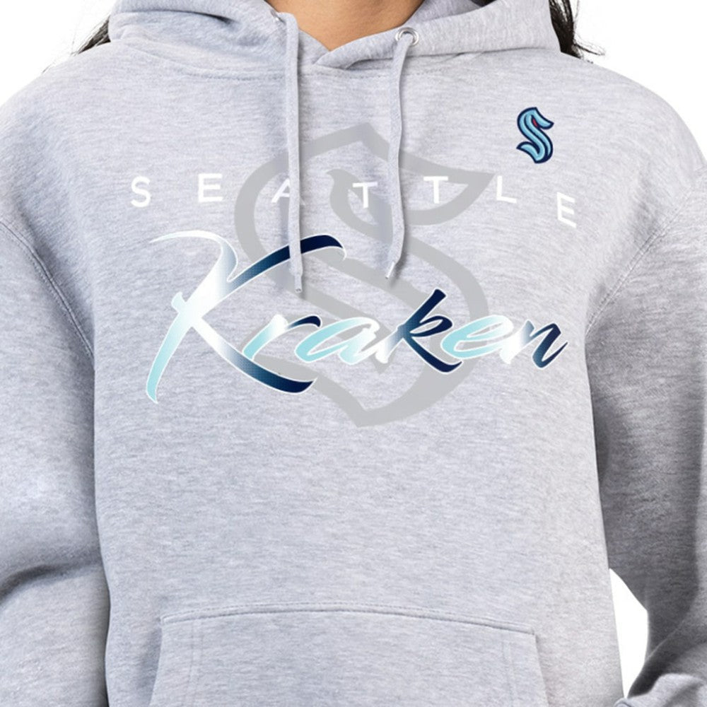 Seattle Kraken G-III 4Her by Carl Banks Women's Shadow Logo Fleece Hoodie On Sale