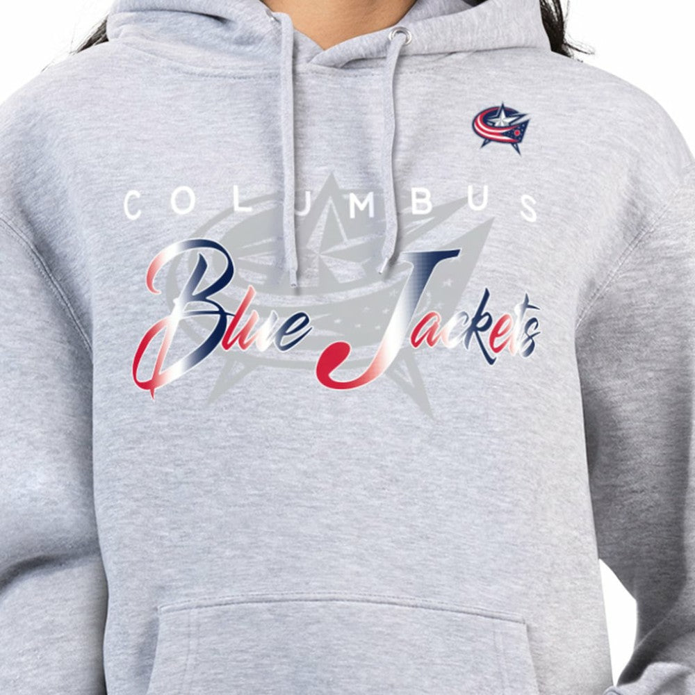 Columbus Blue Jackets G-III 4Her by Carl Banks Women's Shadow Logo Fleece Hoodie Outlet