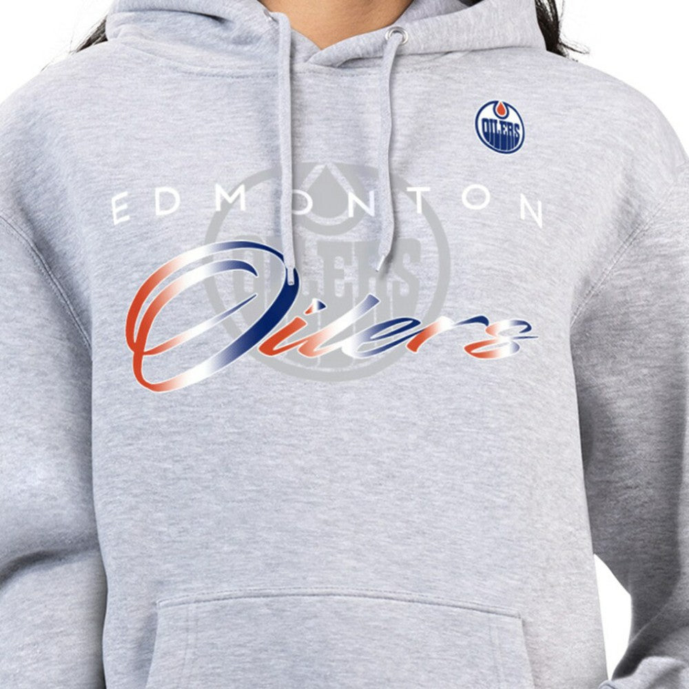 Edmonton Oilers G-III 4Her by Carl Banks Women's Shadow Logo Fleece Hoodie On Sale