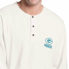 Green Bay Packers  Margaritaville Island Reserve Long Sleeve Slub Henley Shirt