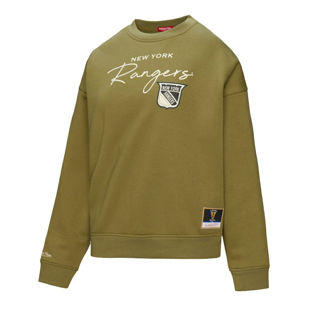 New York Rangers Mitchell & Ness Women's Fleece Sweatshirt On Sale