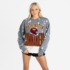 Washington Commanders  Gameday Couture Women's Arch Rivals Faded Wash Sweatshirt
