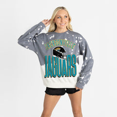 Jacksonville Jaguars  Gameday Couture Women's Arch Rivals Faded Wash Sweatshirt