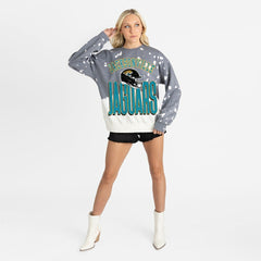 Jacksonville Jaguars  Gameday Couture Women's Arch Rivals Faded Wash Sweatshirt