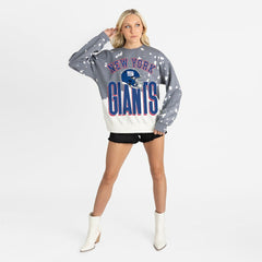 New York Giants  Gameday Couture Women's Arch Rivals Faded Wash Sweatshirt