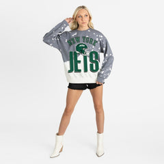 New York Jets  Gameday Couture Women's Arch Rivals Faded Wash Sweatshirt