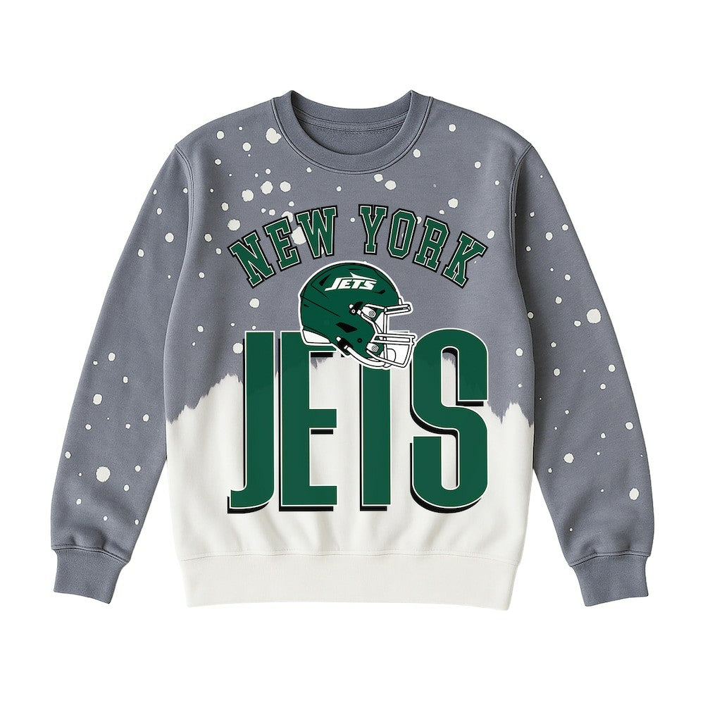New York Jets  Gameday Couture Women's Arch Rivals Faded Wash Sweatshirt